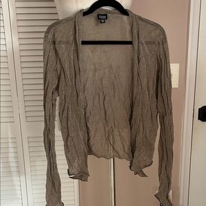 Eileen Fisher Metallic Sheer Cardigan size M